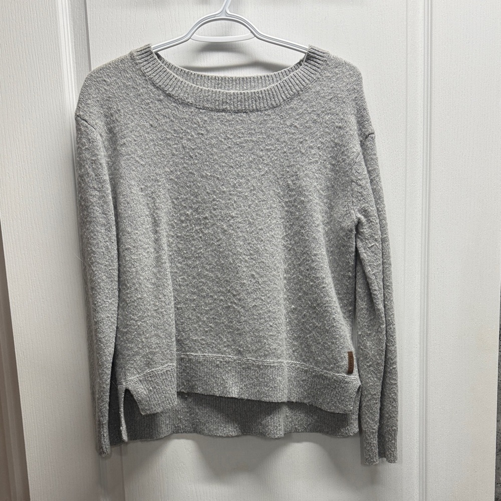 Roots Light Gray Women's Crew Neck Sweater